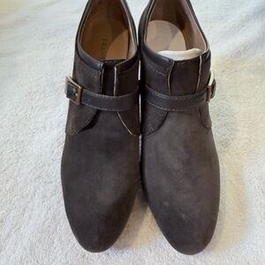 Franco Sarto Chocolate/ Grey Heeled Boots